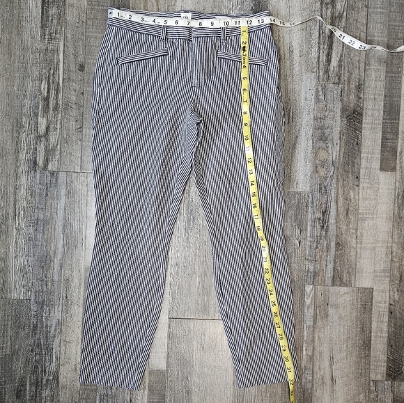 💚Gap Women’s White Stripe Pants Skinny Ankle Size 4🧡💜 - Picture 4 of 7